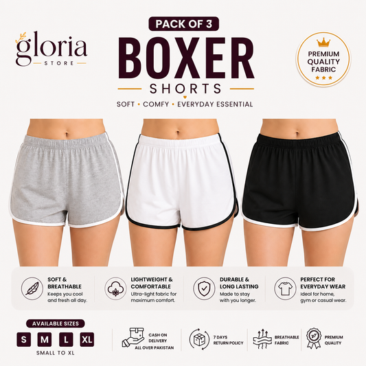 Pack Of 3 Women Boxer