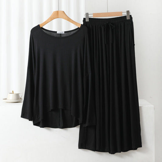 Black Long Maxi Night Suit - Premium Comfort Wear