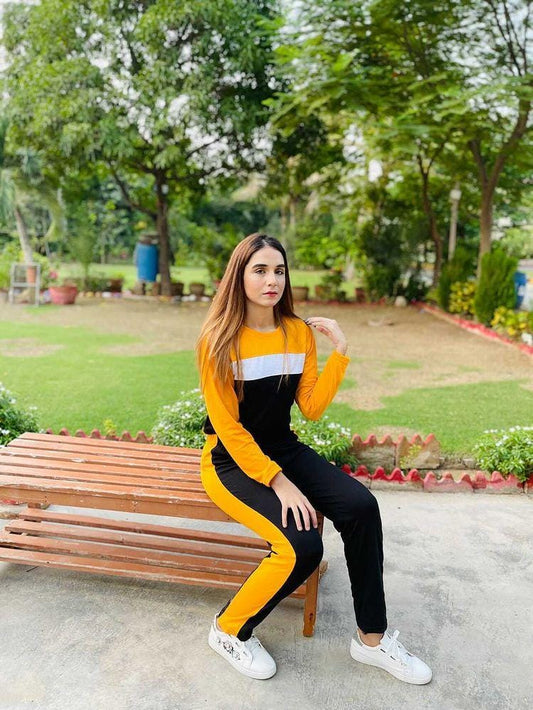 Yellow Panel Full Sleeves Shirt and Yellow Panel Trouser